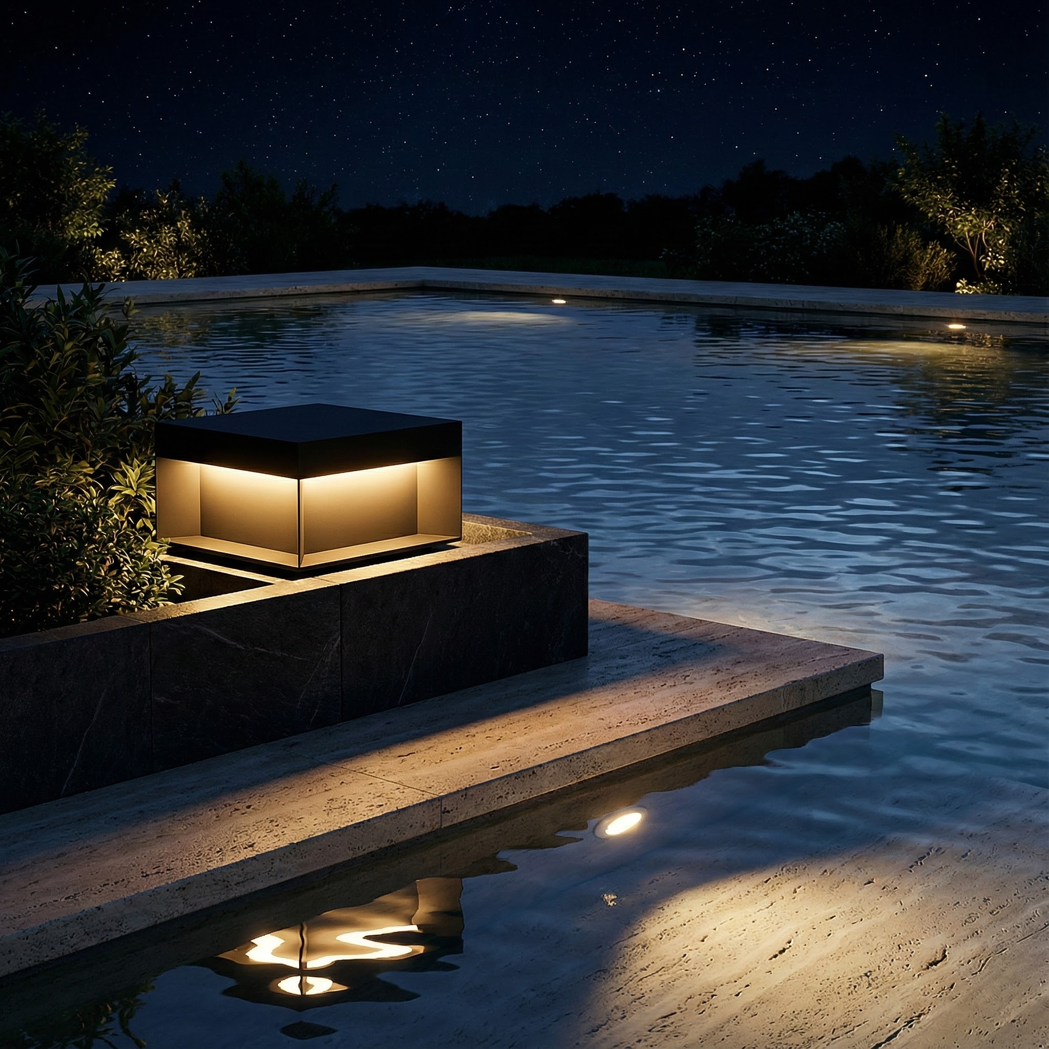 Lampe Solaire | Design Cubique, Éclairage Ambiant 1