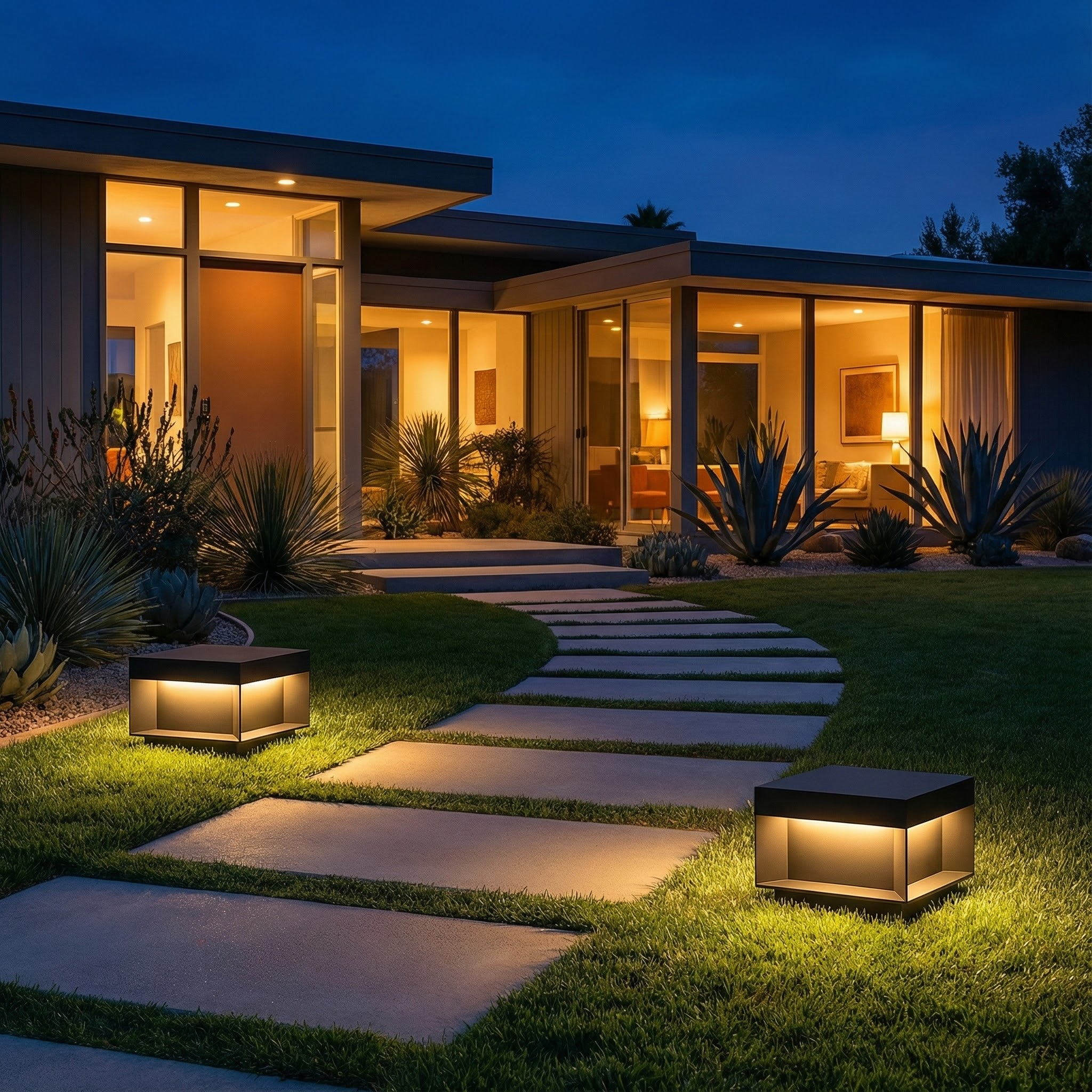 Lampe Solaire | Design Cubique, Éclairage Ambiant 2