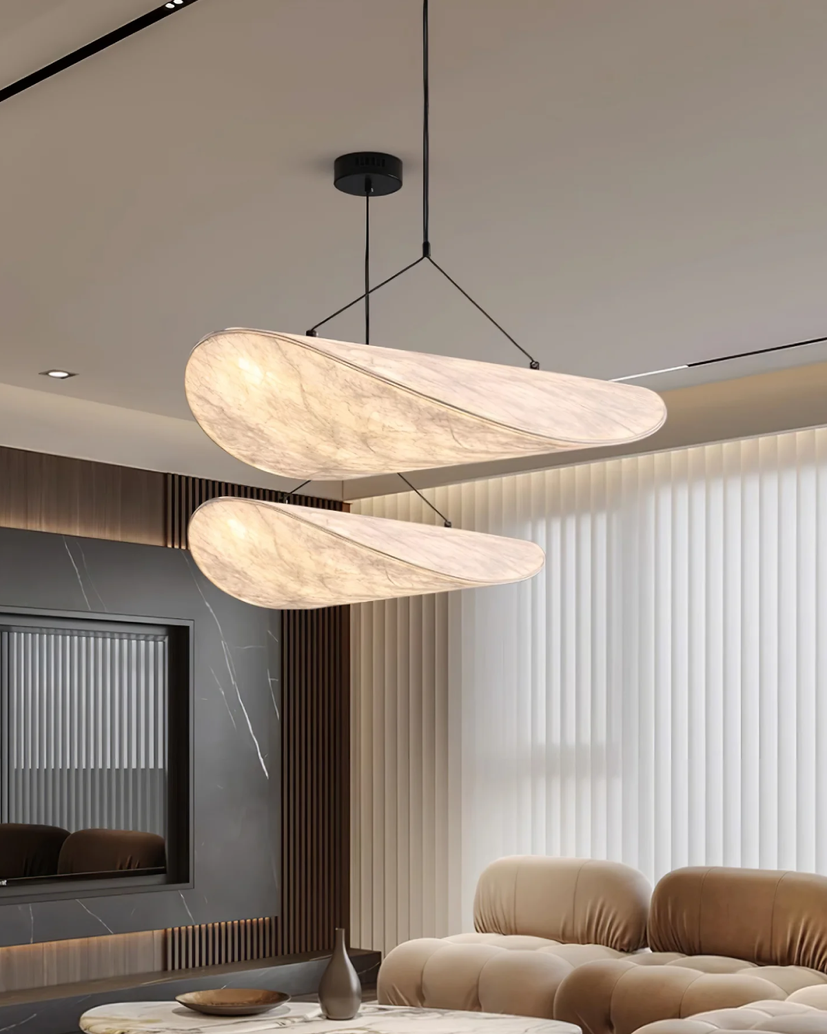 Lampe Suspendue | Forme En Bande, Éclairage Blanc Chaud 8