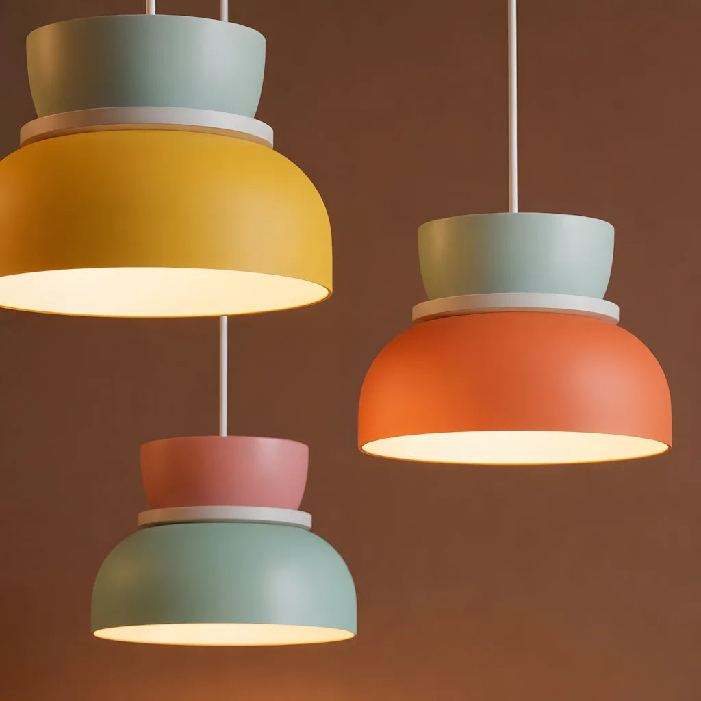 Lampe à Suspension | Design Nordique, Motif Color Block 2