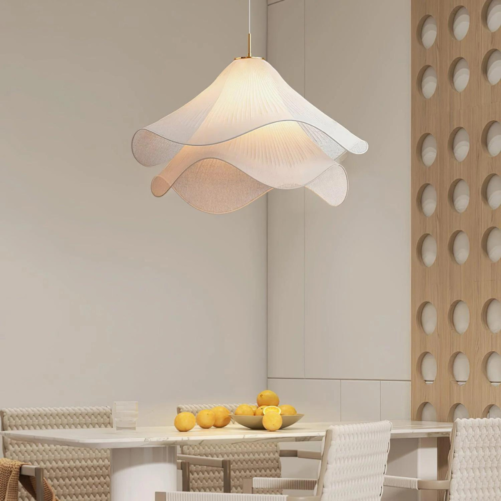 Lampe à suspension | Abat-jour en tissu, Hauteur réglable 5