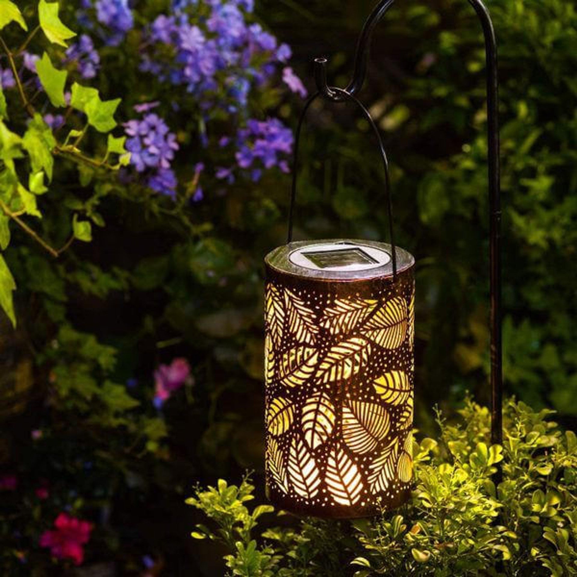 Lampe solaire LED décorative extérieur blanc chaud autonome étanche jardin terrasse design moderne