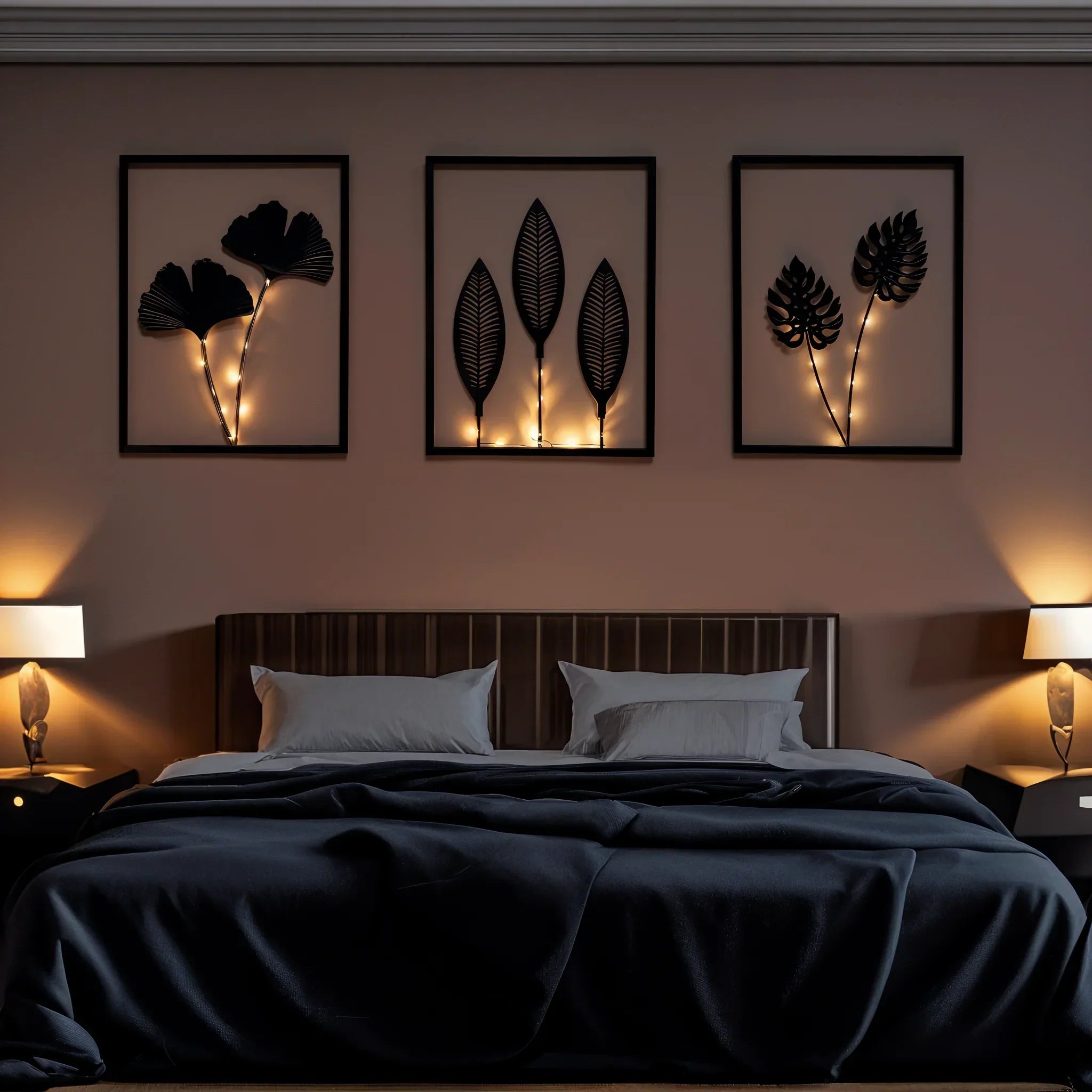 Lumen Leaf Lampe à cadre LED avec changement de couleur pour intérieur