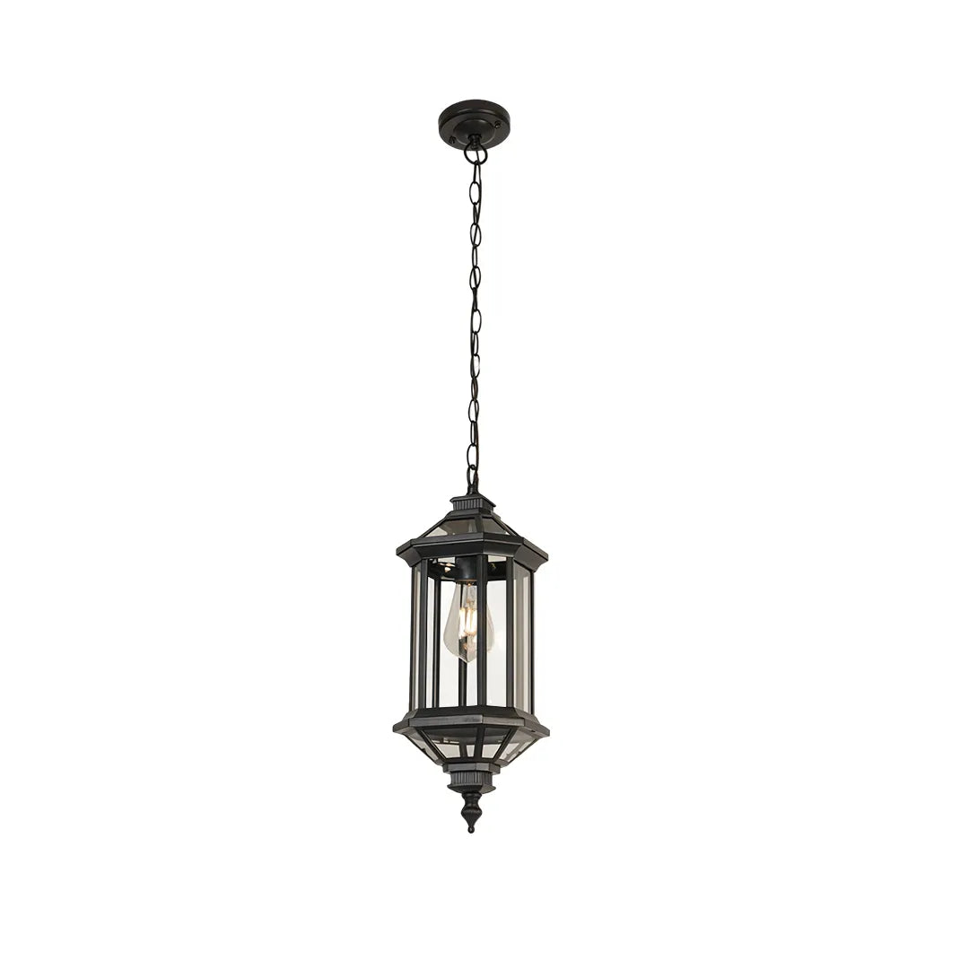 Luminaire Suspendu Vintage en Verre pour Extérieur, Lot de 2, Lampe Suspension Ajustable et Élégante 0