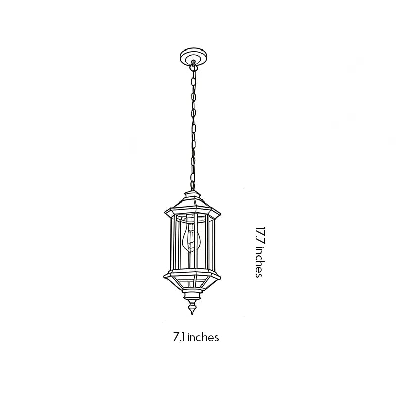 Luminaire Suspendu Vintage en Verre pour Extérieur, Lot de 2, Lampe Suspension Ajustable et Élégante 8