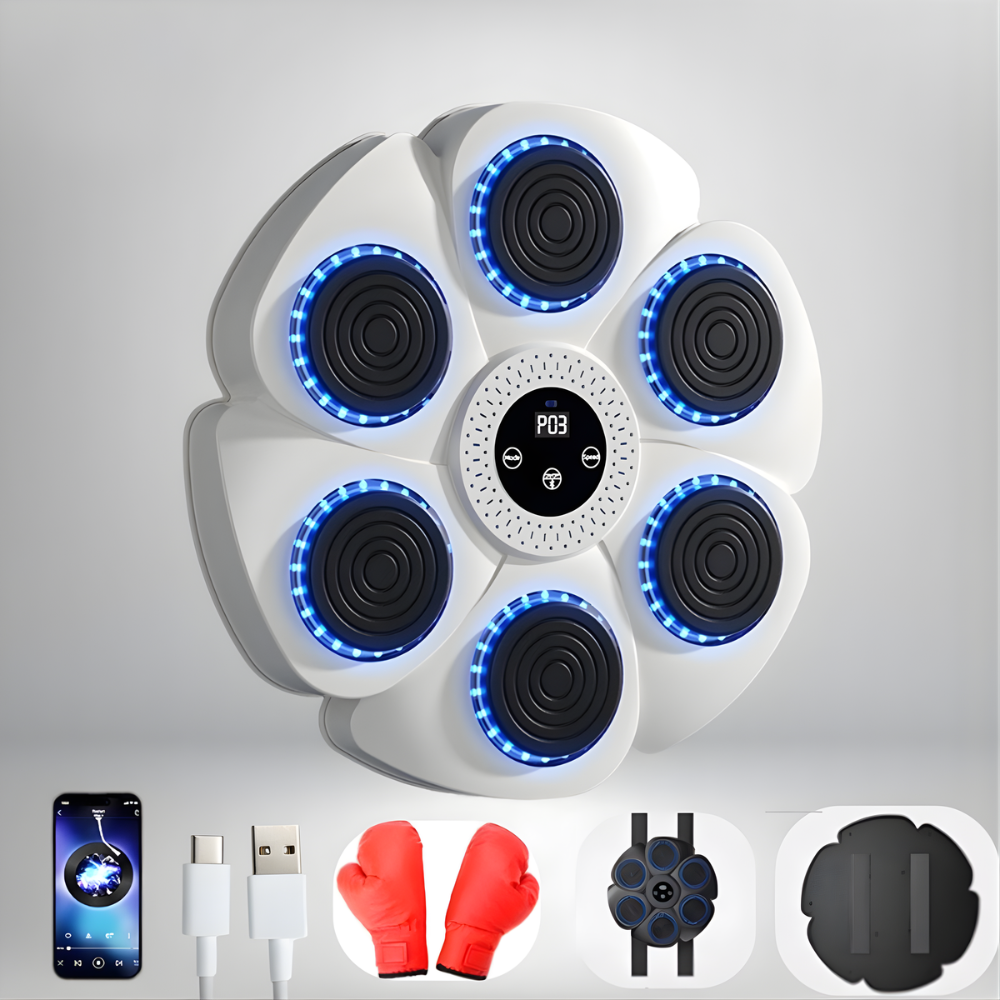 Machine de Boxe | Entraîneur de Frappe Interactif, Bluetooth, Fixation Muraleh