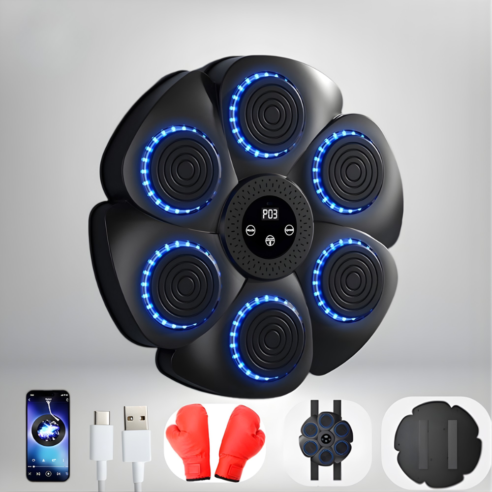 Machine de Boxe | Entraîneur de Frappe Interactif, Bluetooth, Fixation Muraleh