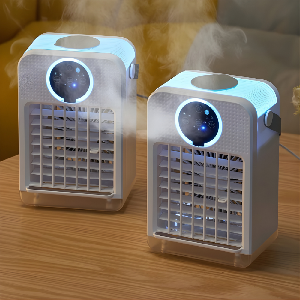 Ventilateur Compact | Ventilateur de Bureau USB avec Écran Tactile et Fonction Brumisation