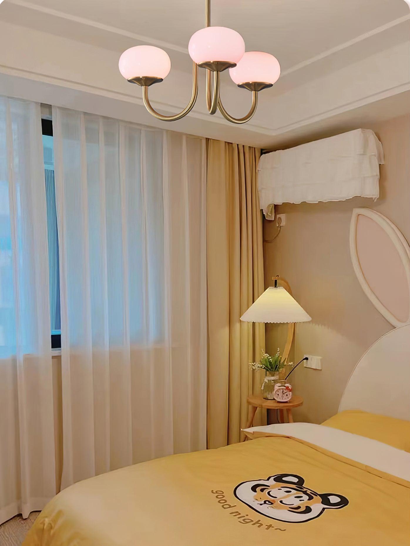 Lumora – Lustre Moderne en Verre Blanc, Salon, Design Doux