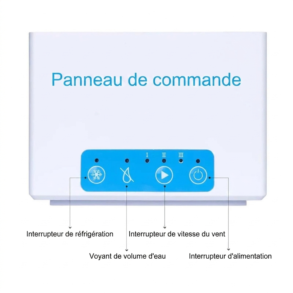 Mini climatiseur USB portable – Rafraîchisseur d’air compact pour bureau