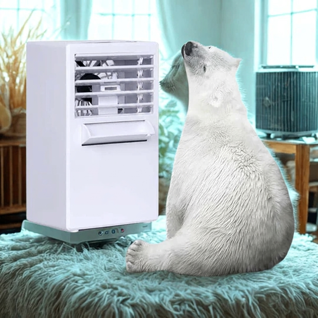 Mini climatiseur USB portable – Rafraîchisseur d’air compact pour bureau