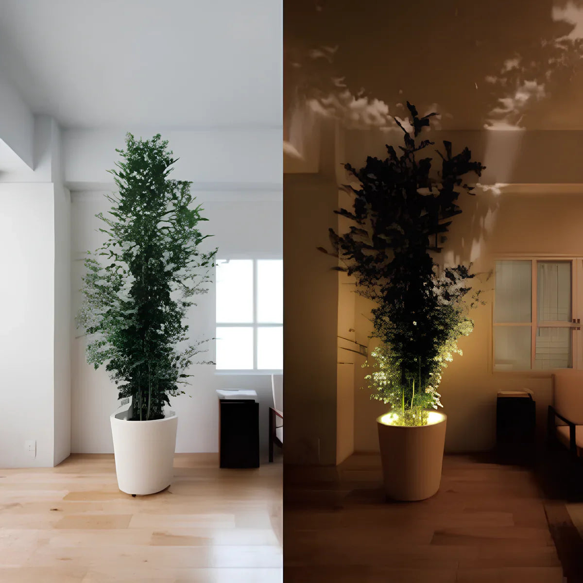 Applique Murale EasyStick LED Adhésive Noire pour Salon