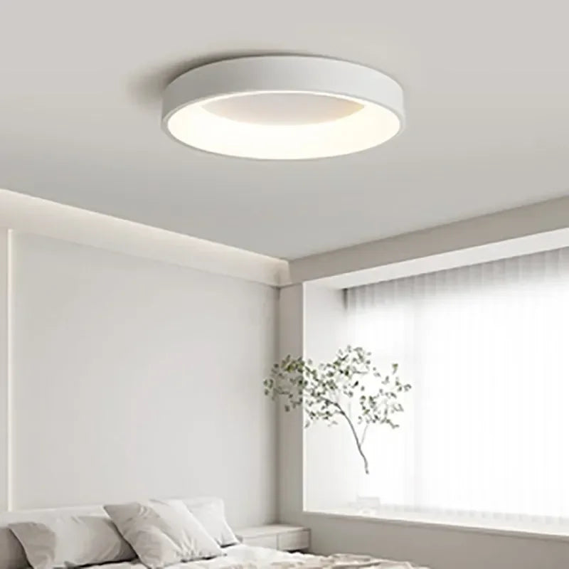 Luminara – Plafonnier LED Moderne Rond Finition Blanc Salon