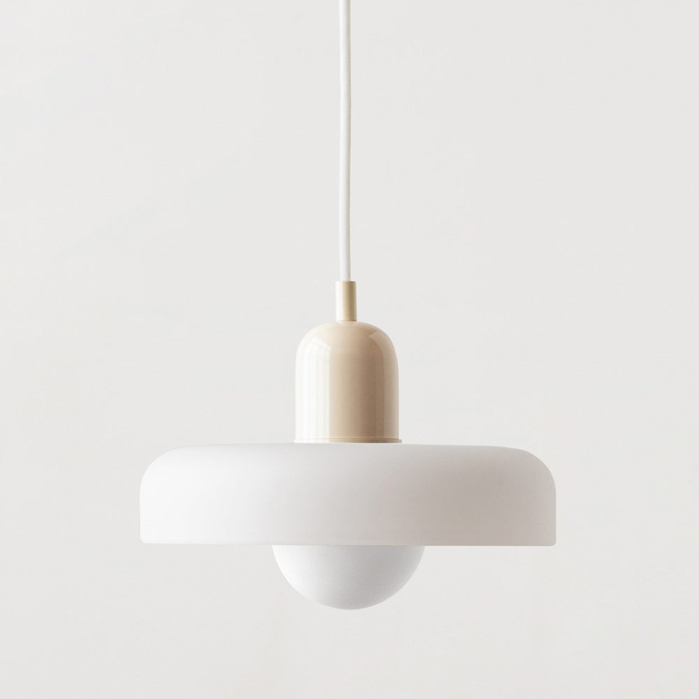 LuminoBau – Suspension Bauhaus en Verre Coloré, Design Moderne, Intérieur