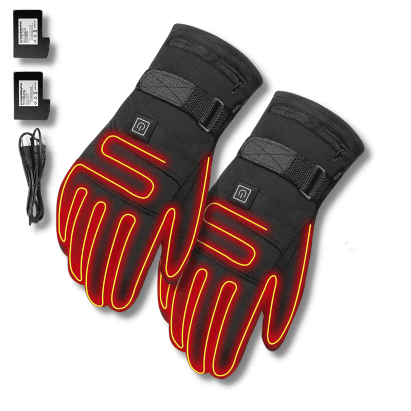Gants chauffants imperméables avec 3 niveaux de chaleur