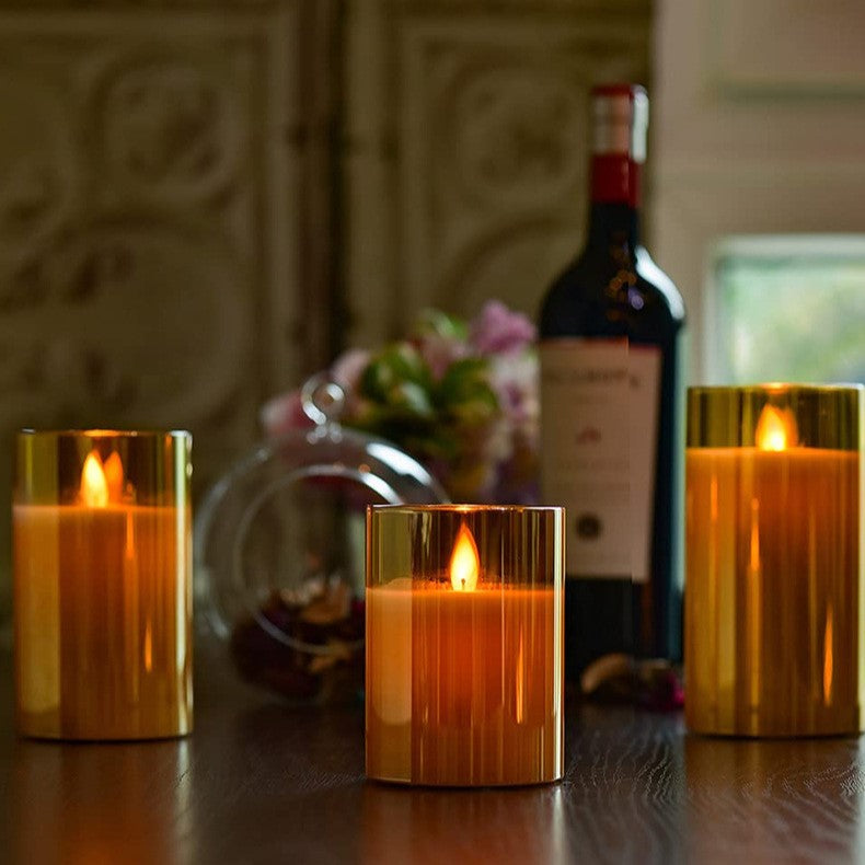 Bougies LED modernes avec télécommande