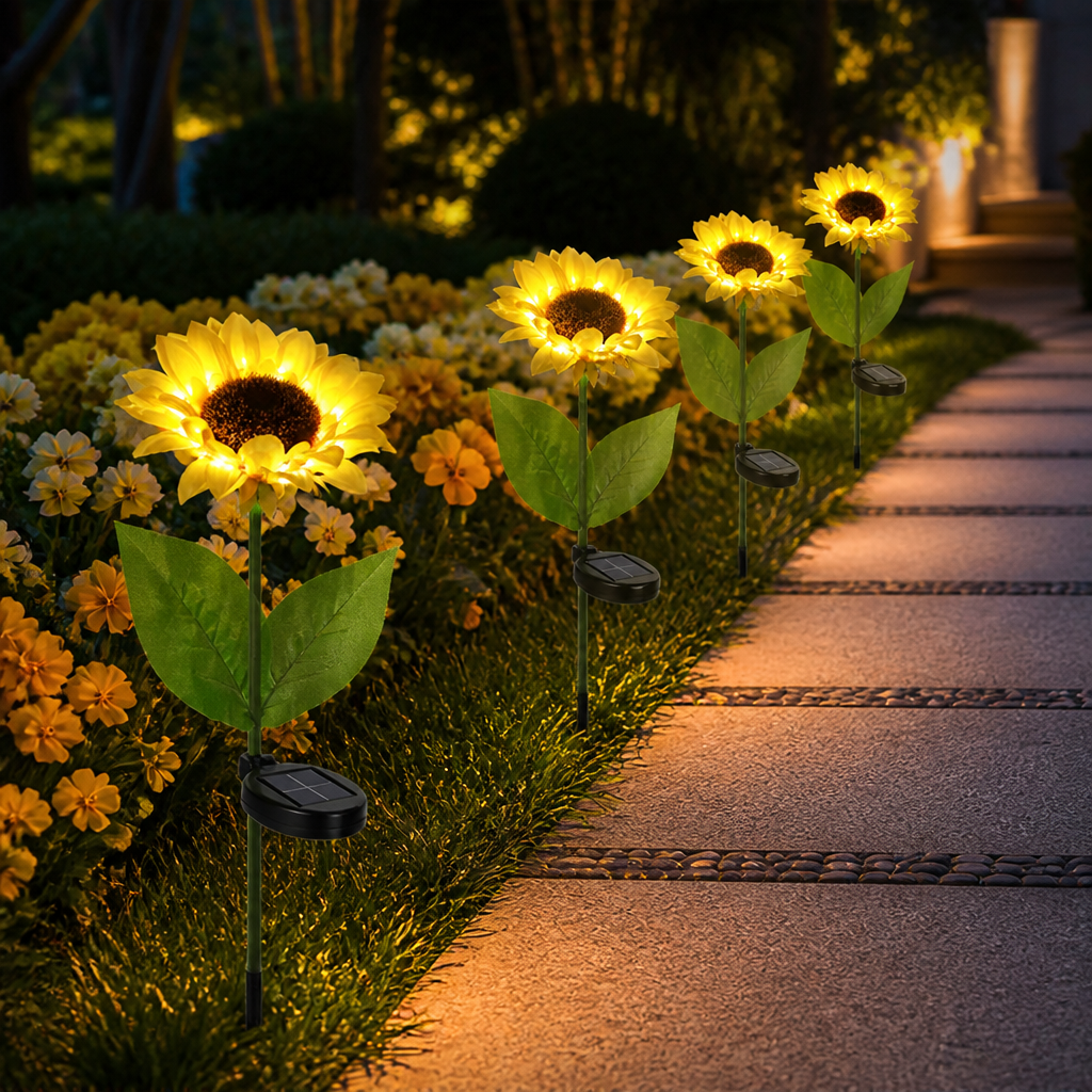 Piquet De Jardin Solaire | LED Blanc Chaud, Capteur Crépuscule Automatique 0