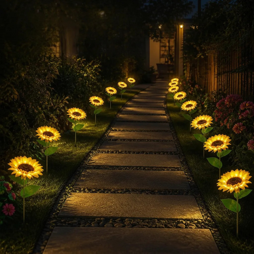 Piquet De Jardin Solaire | LED Blanc Chaud, Capteur Crépuscule Automatique 1