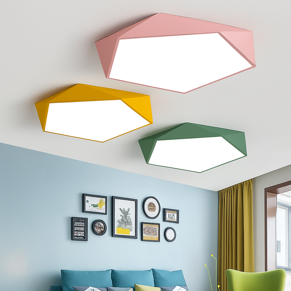 Plafonnier LED | Géométrique, Métal Peint Dimmable 1