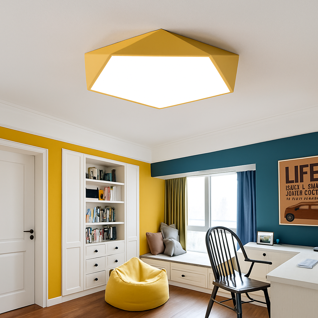 Plafonnier LED | Géométrique, Métal Peint Dimmable 6