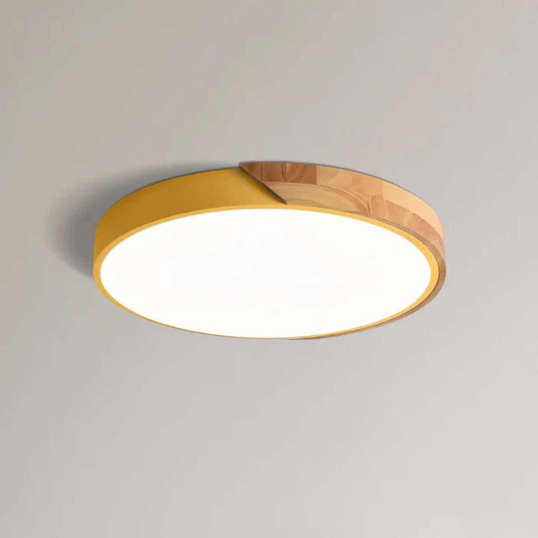 Plafonnier LED en Bois | Design Scandinave, Diffuseur Acrylique 15