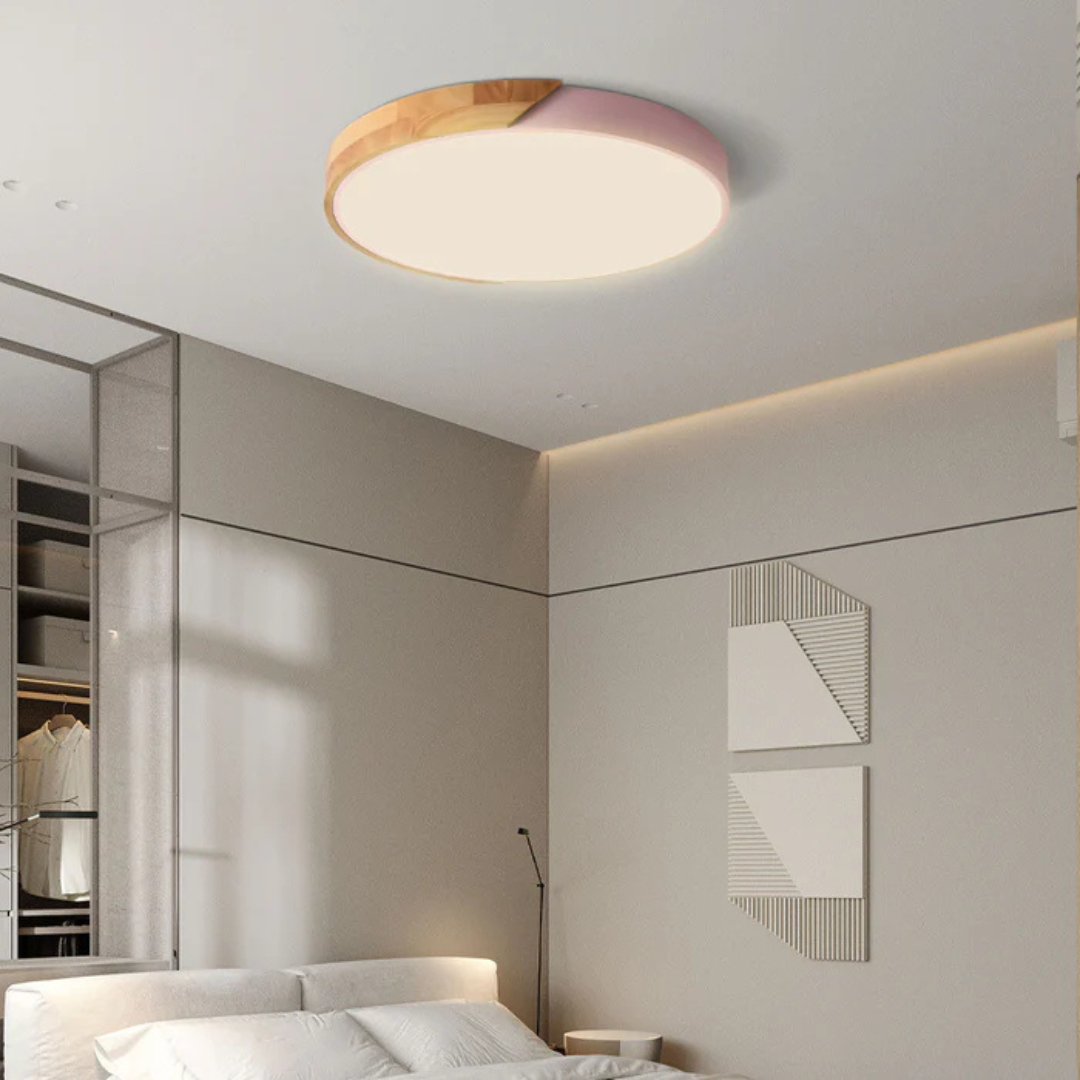 Plafonnier LED en Bois | Design Scandinave, Diffuseur Acrylique 6