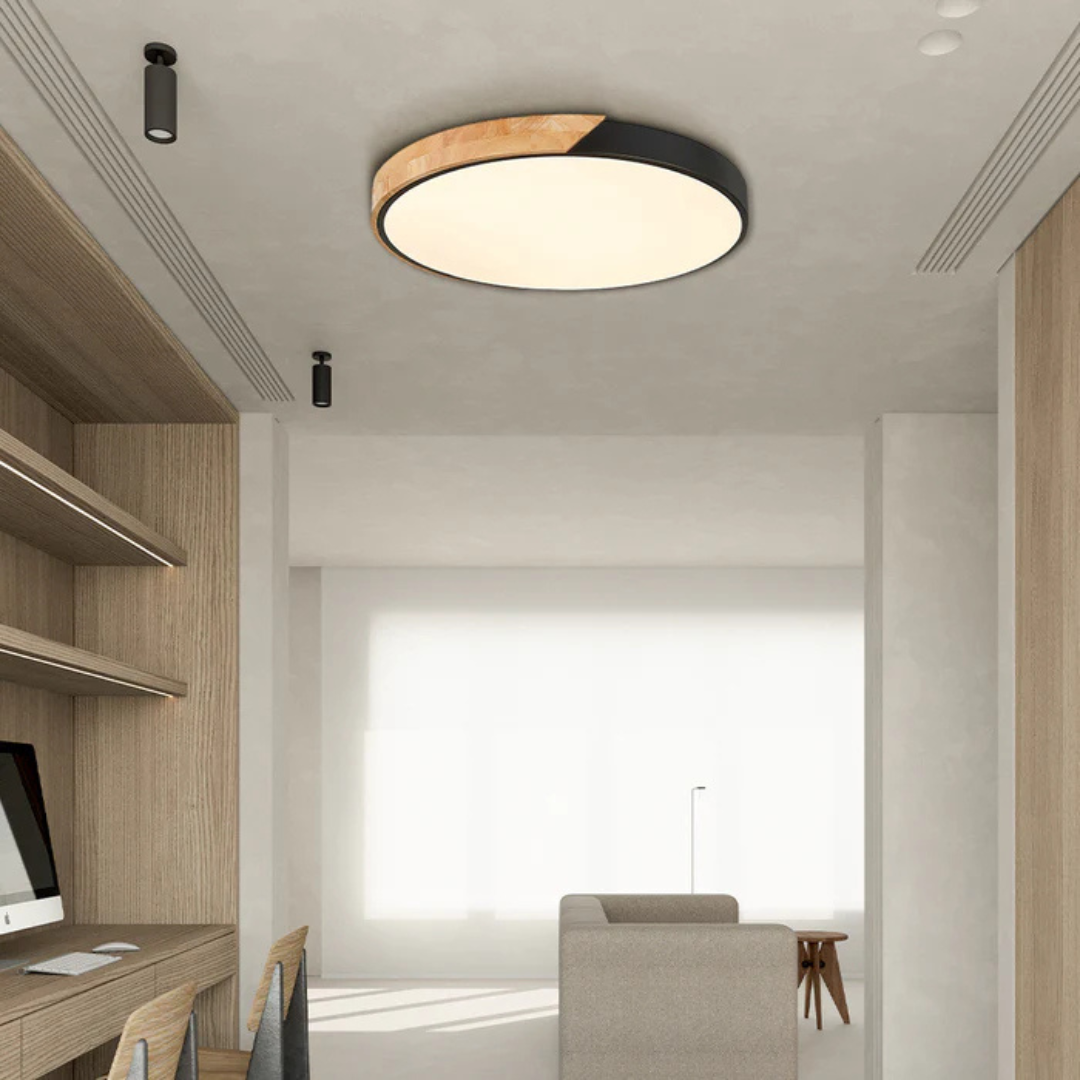 Plafonnier LED en Bois | Design Scandinave, Diffuseur Acrylique 8