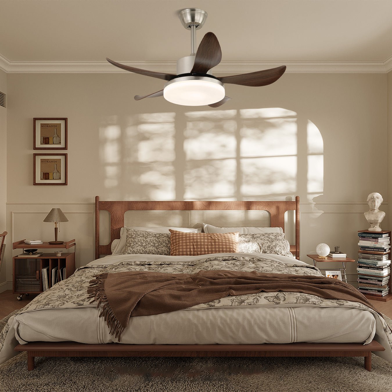 Plafonnier Ventilateur | Cadre Métal, LED Intégrée, Pales ABS 3