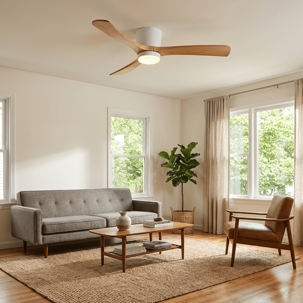 Plafonnier | Ventilateur En Bois, Style Nordique 5