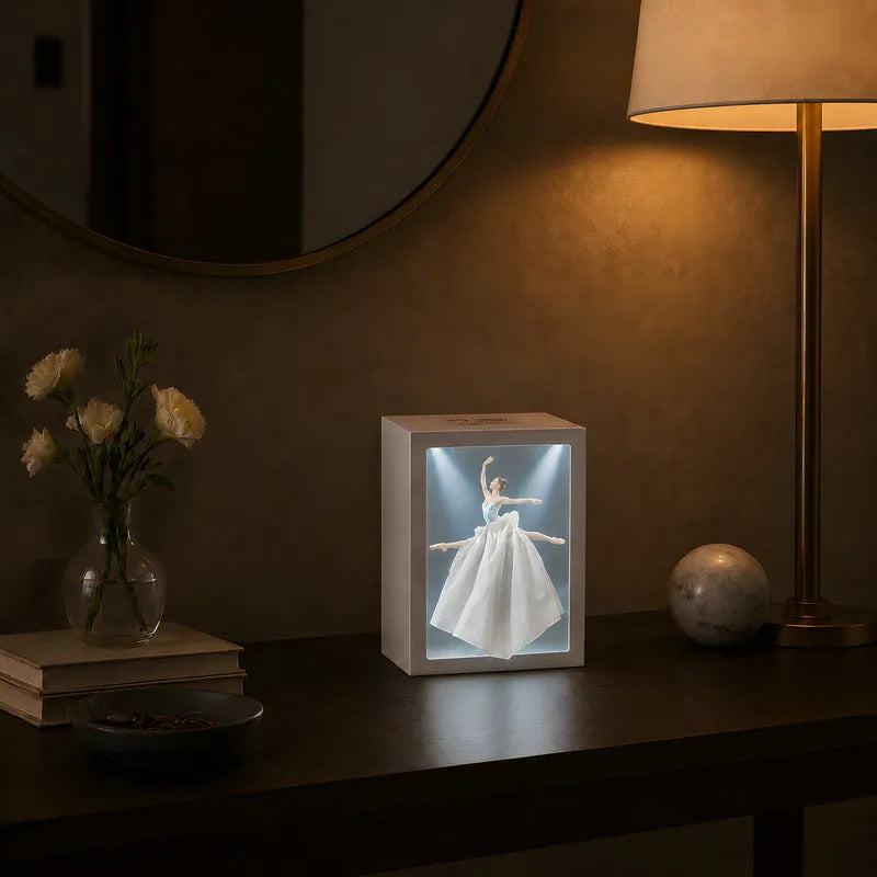 Porte-mouchoirs design avec éclairage intégré, effet superposé 4