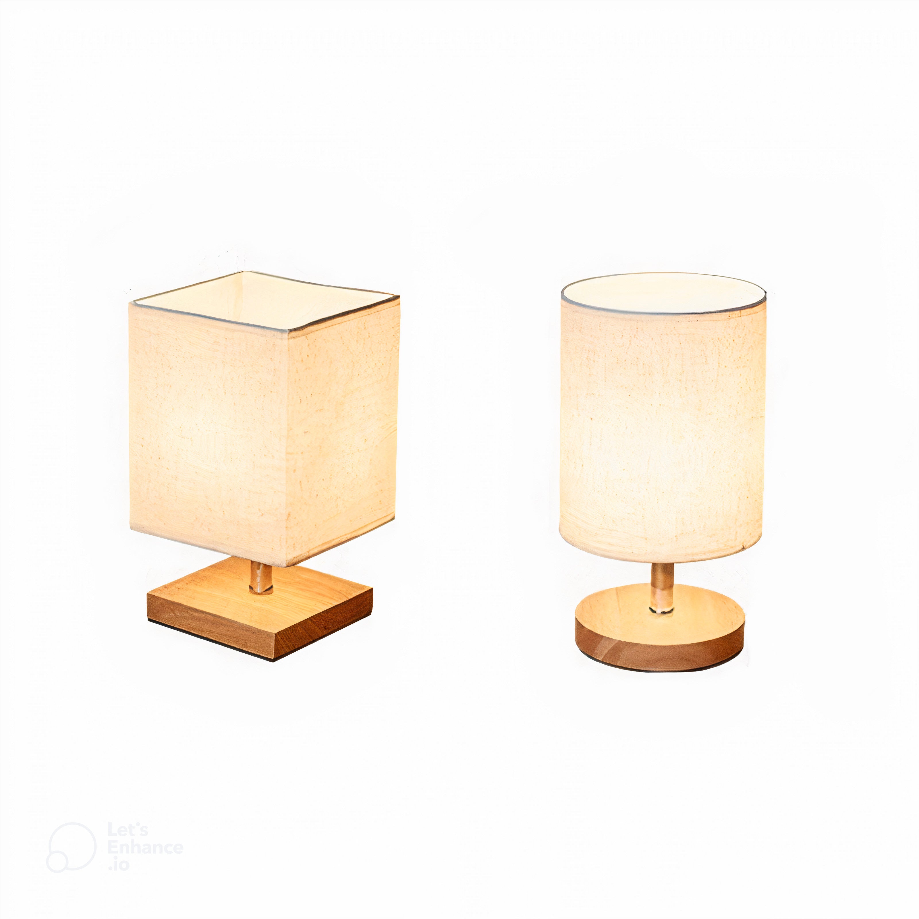 LinnenHout – Lampe de table minimaliste en bois et lin