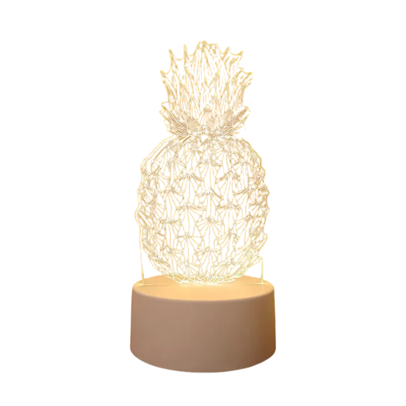 TropiGlow – Lampe de nuit LED 3D Ananas