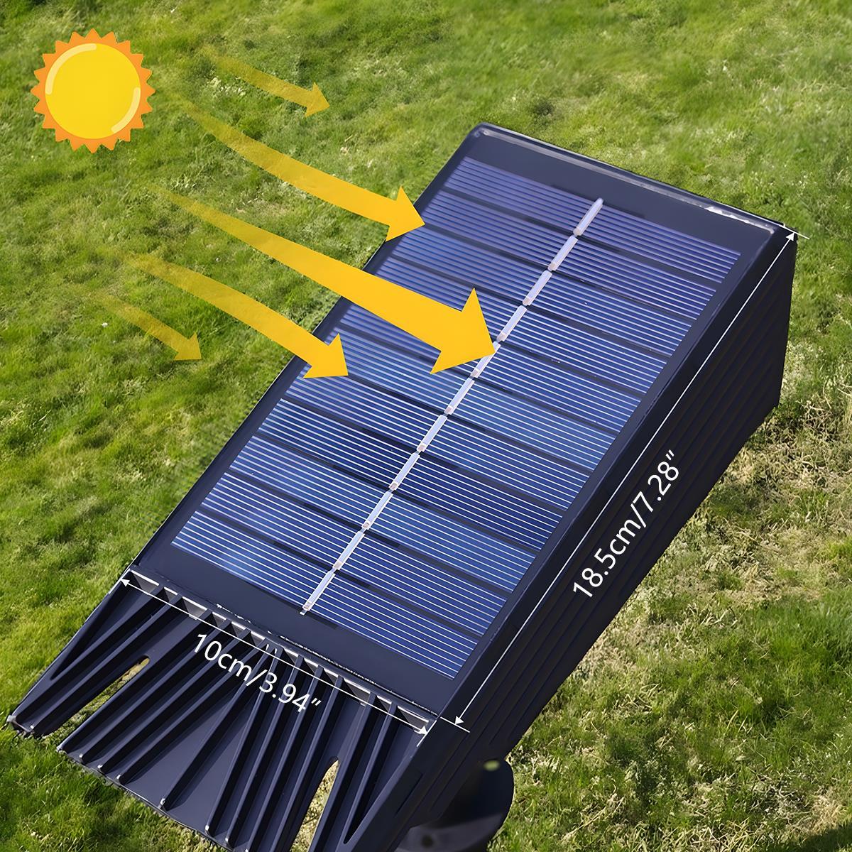 Projecteur Solaire LED | Zoom Réglable, Résistant aux Intempéries 7