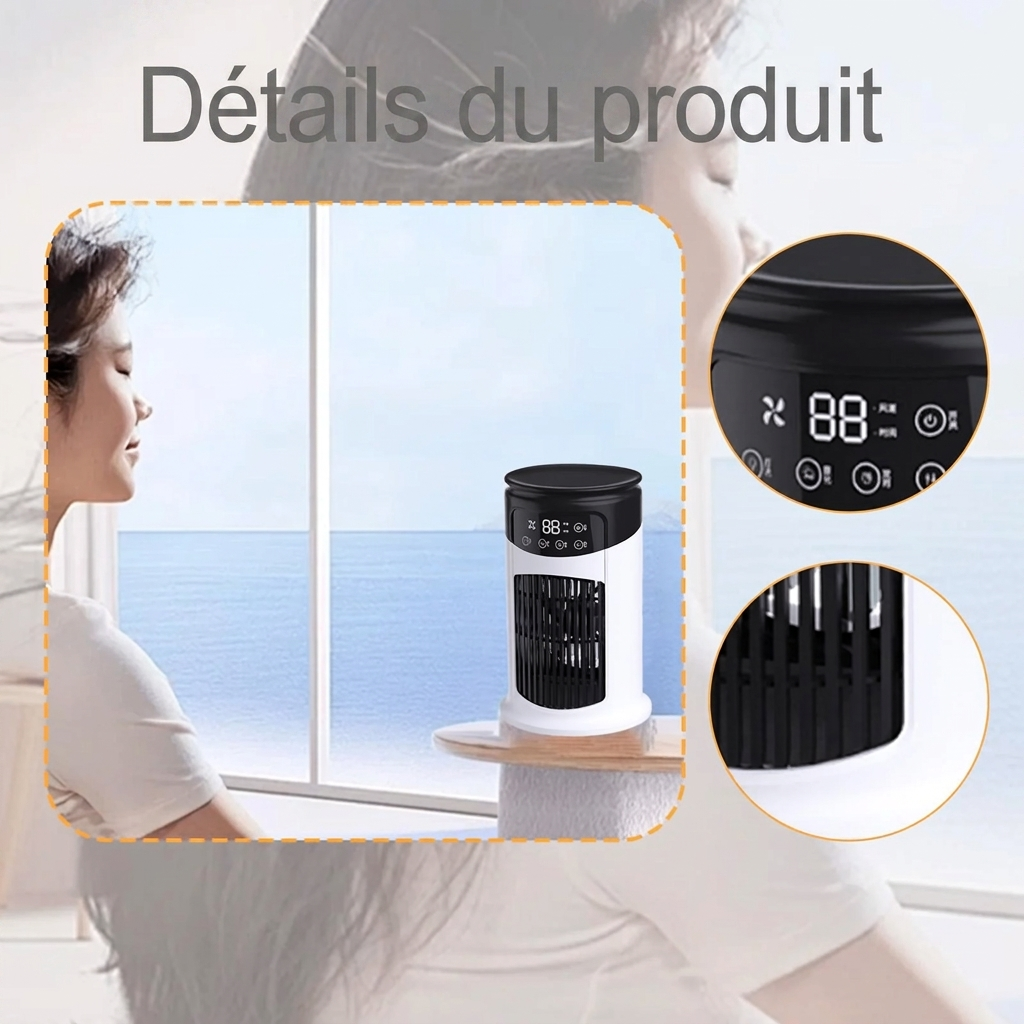 Rafraîchisseur d’air USB Maxbell – Mini climatiseur silencieux pour chambre