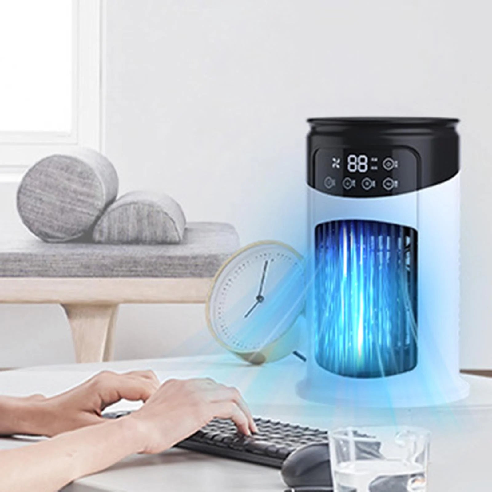 Rafraîchisseur d’air USB Maxbell – Mini climatiseur silencieux pour chambre