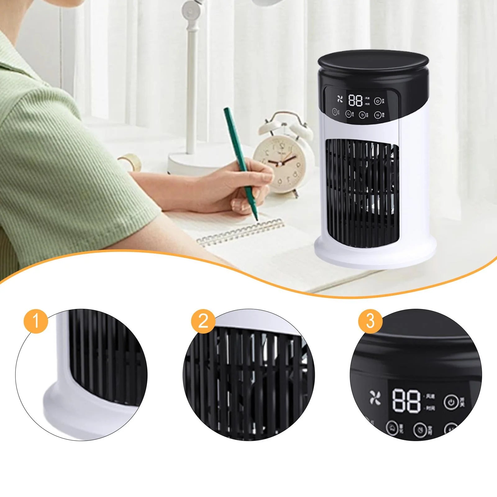 Rafraîchisseur d’air USB Maxbell – Mini climatiseur silencieux pour chambre