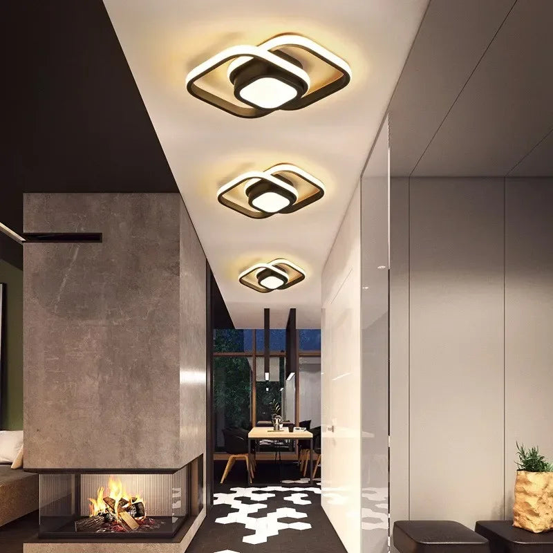 Orbis – Plafonnier LED Double Anneau Moderne Blanc Salon