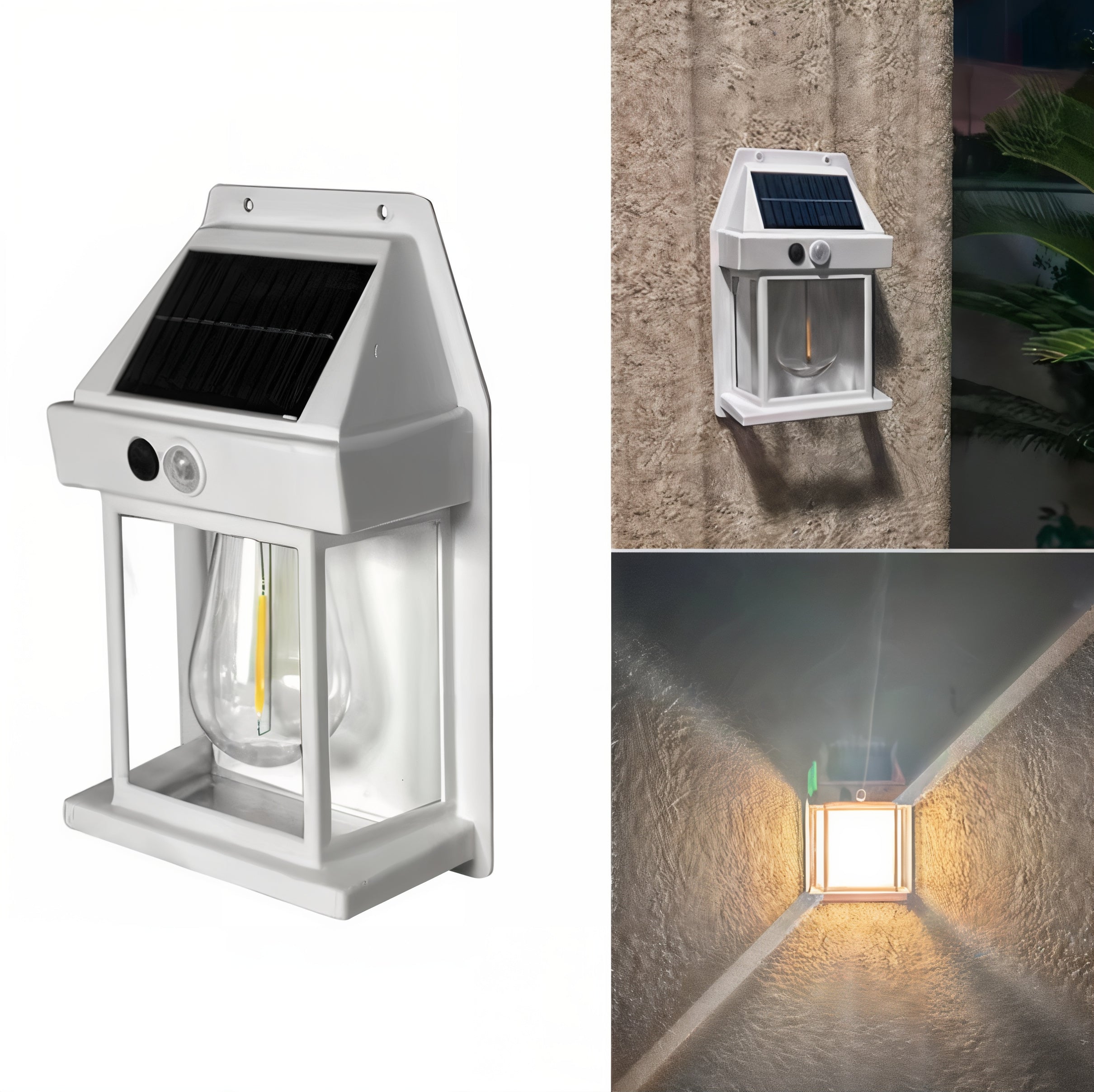 SolarLux – Applique murale LED solaire, design moderne, jardin