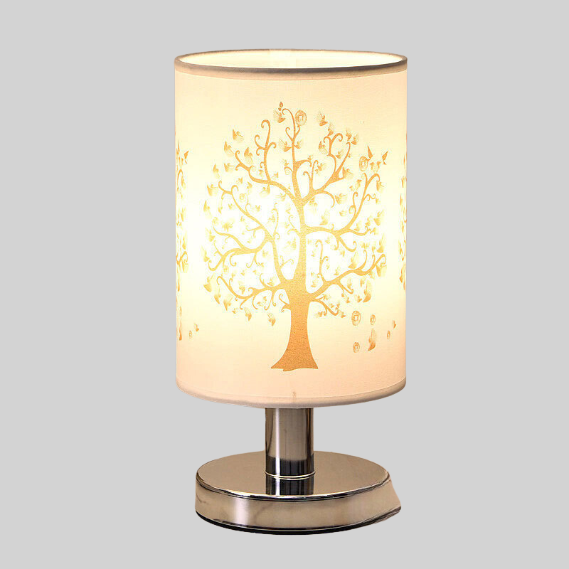 ClearGlow – Lampe Moderne Blanche avec Socle en Bois