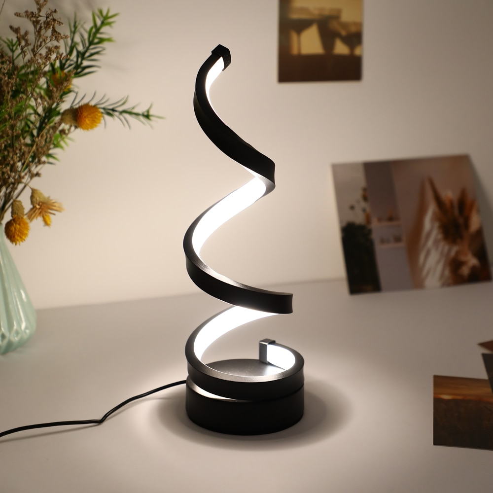 LunaGlow – Lampe de table LED chaude pour salon, blanc