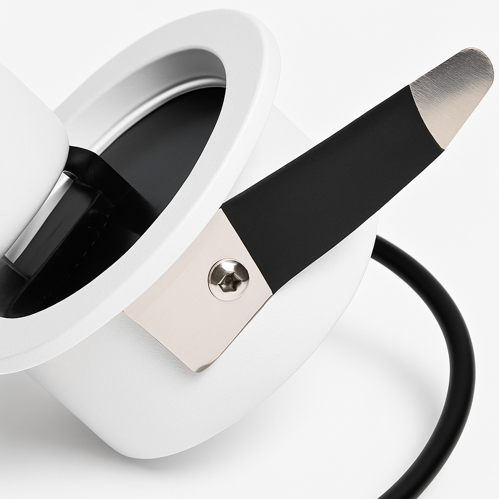 Spot LED Orientable | Design Nordique, Métal Blanc ou Noir 6
