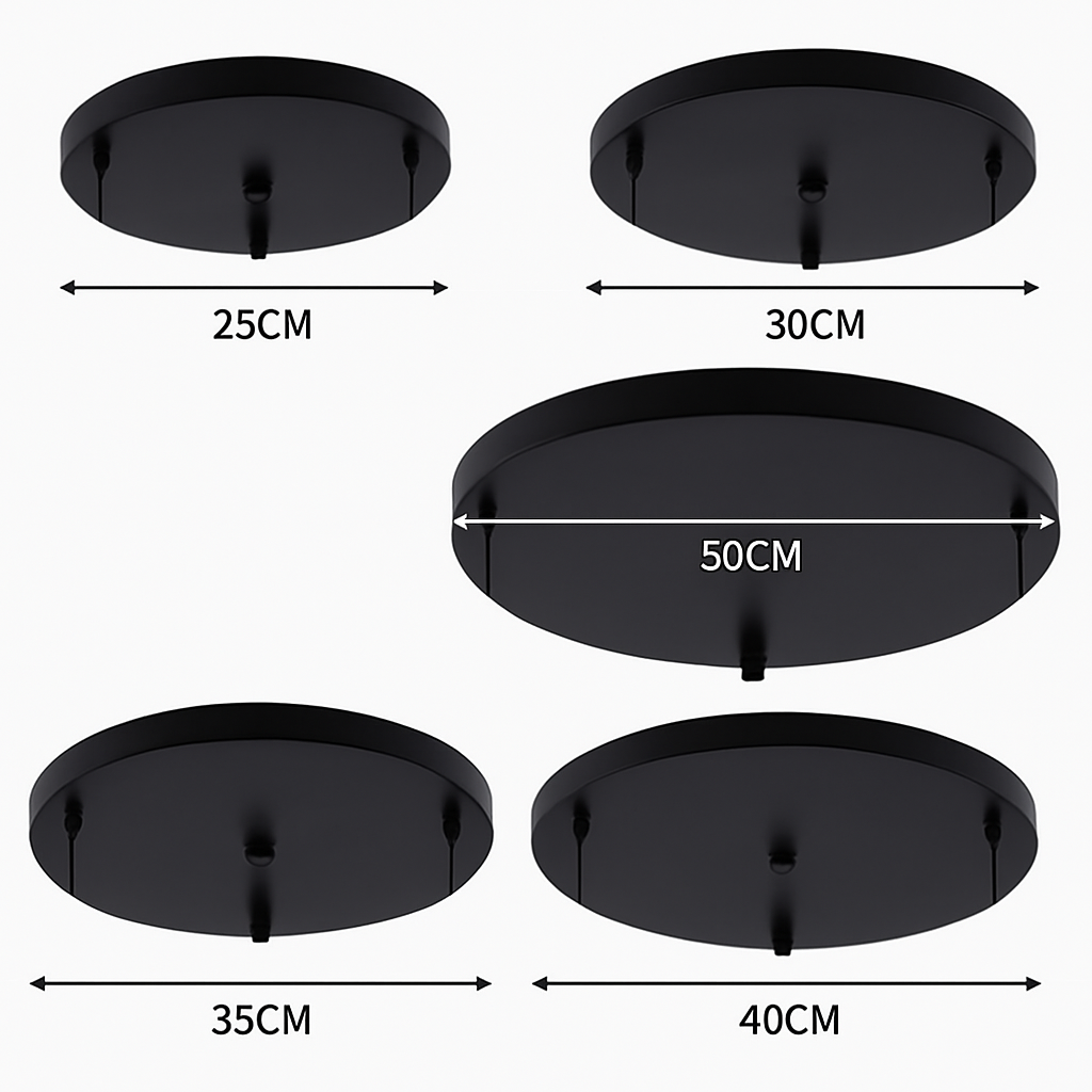 Support Socle Rond | Métal Noir ou Blanc, 5 Trous 1
