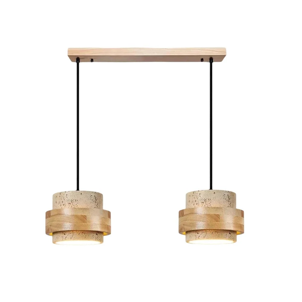 Suspension Cylindrique | Travertin Naturel, Design Épuré 10