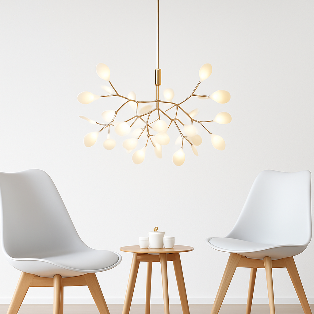 Suspension LED | Structure Métallique, Finition Cuivrée ou Noire 2