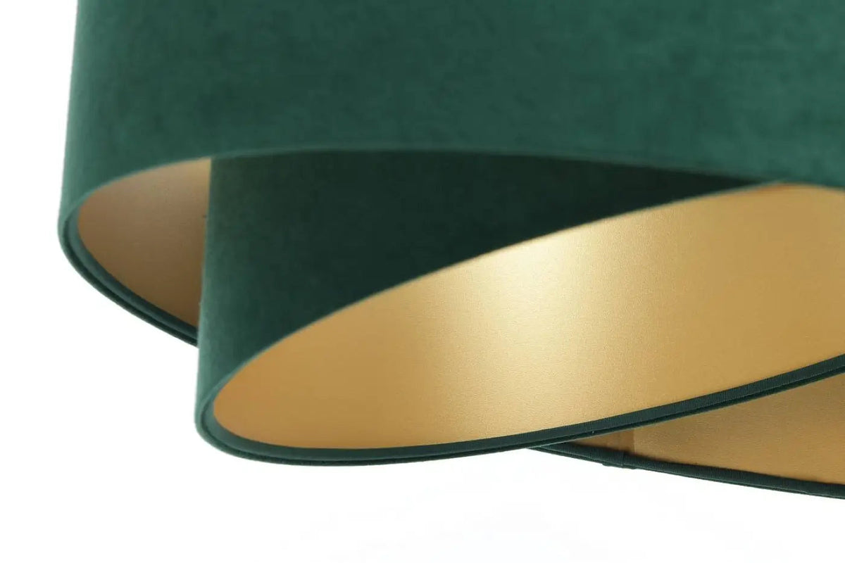 Suspension Luminaire | Abat-jour en tissu vert, design contemporain 7