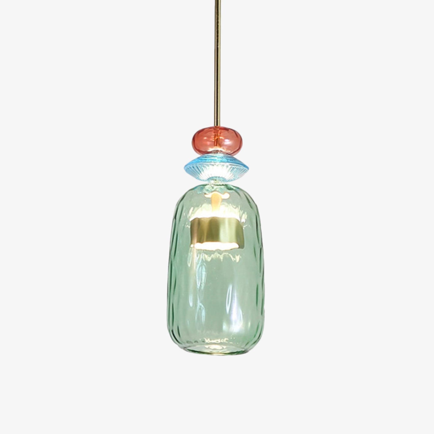 Suspension Lumineuse Design | Verre Coloré, Finition Métal Moderne 8
