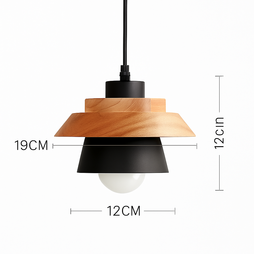 Suspension | Métal Coloré, Bois Clair, Formes Variées 0