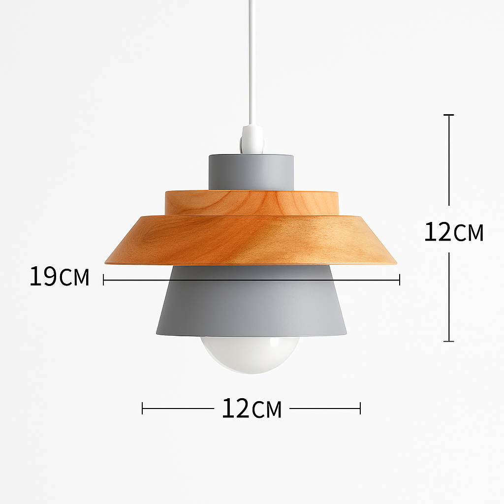 Suspension | Métal Coloré, Bois Clair, Formes Variées 10