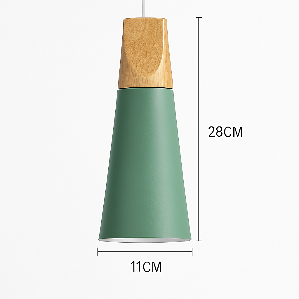 Suspension | Métal Coloré, Bois Clair, Formes Variées 20