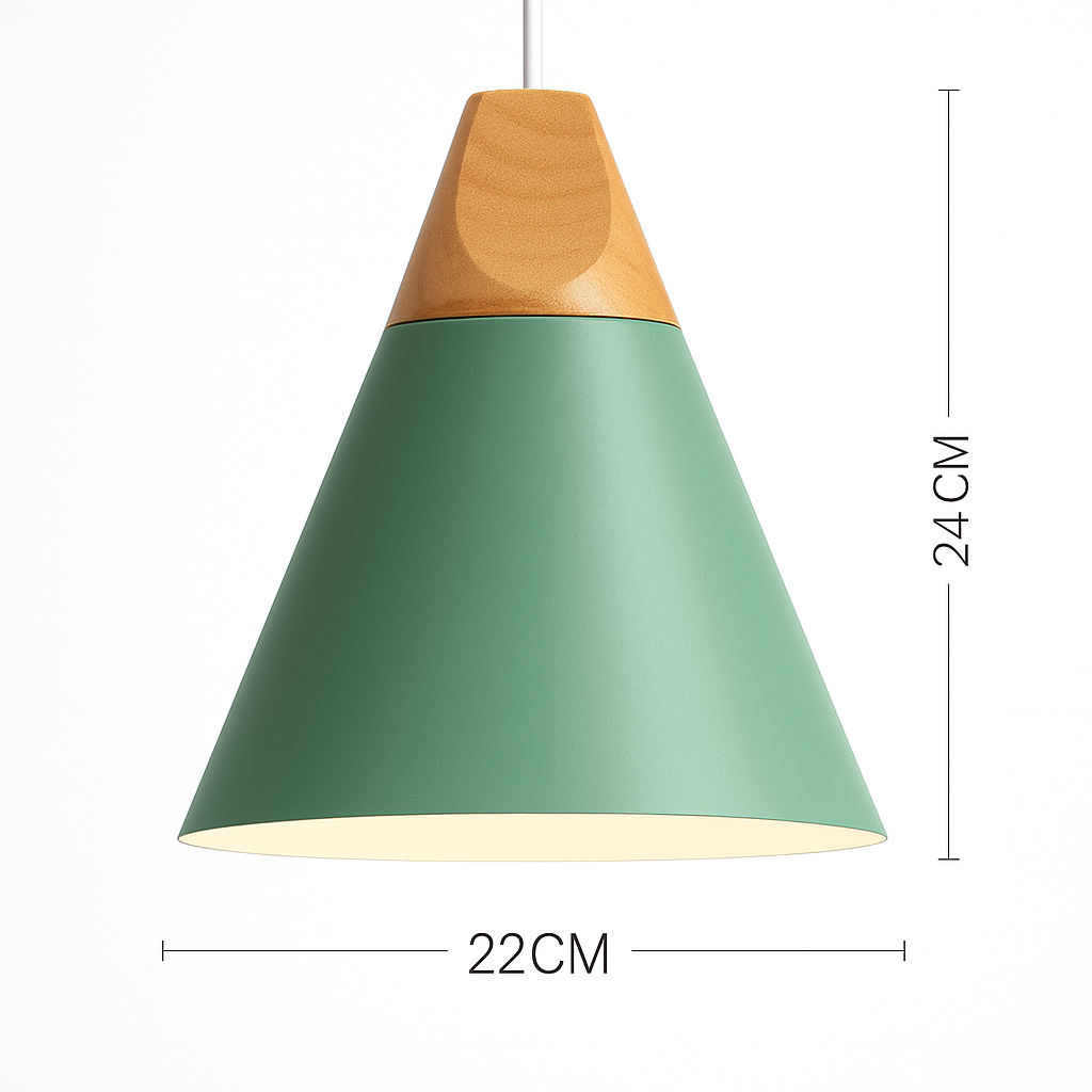 Suspension | Métal Coloré, Bois Clair, Formes Variées 5